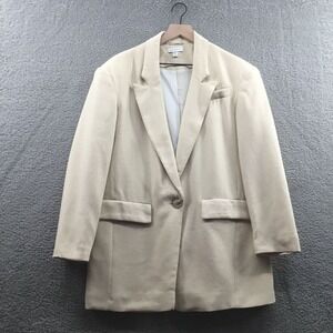 Topshop Relaxed Over‎ Sized 80s Blazer Cream 2